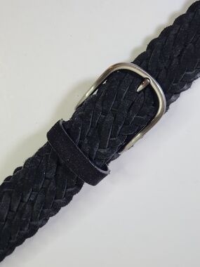 Anderson s Leather Braided Suede Belt, Black